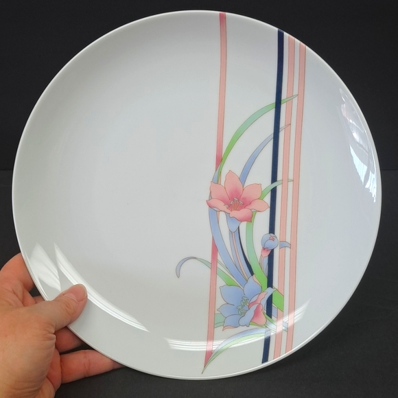 Vintage 80s 10.5" pedestal cake stand by "Toscany Collection " Japan - Picture 3 of 7